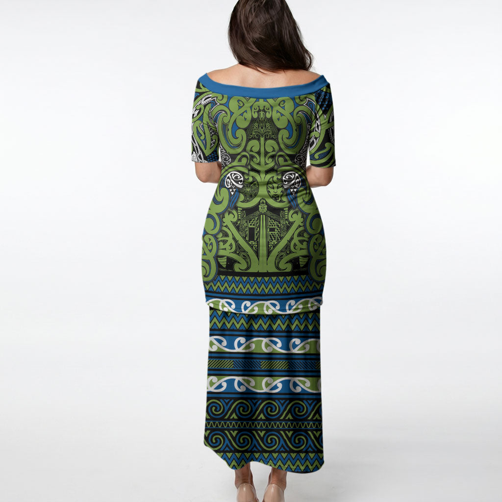 Aotearoa Iwi Whakatohea Puletasi Maori Wharenui House Tribal Pattern