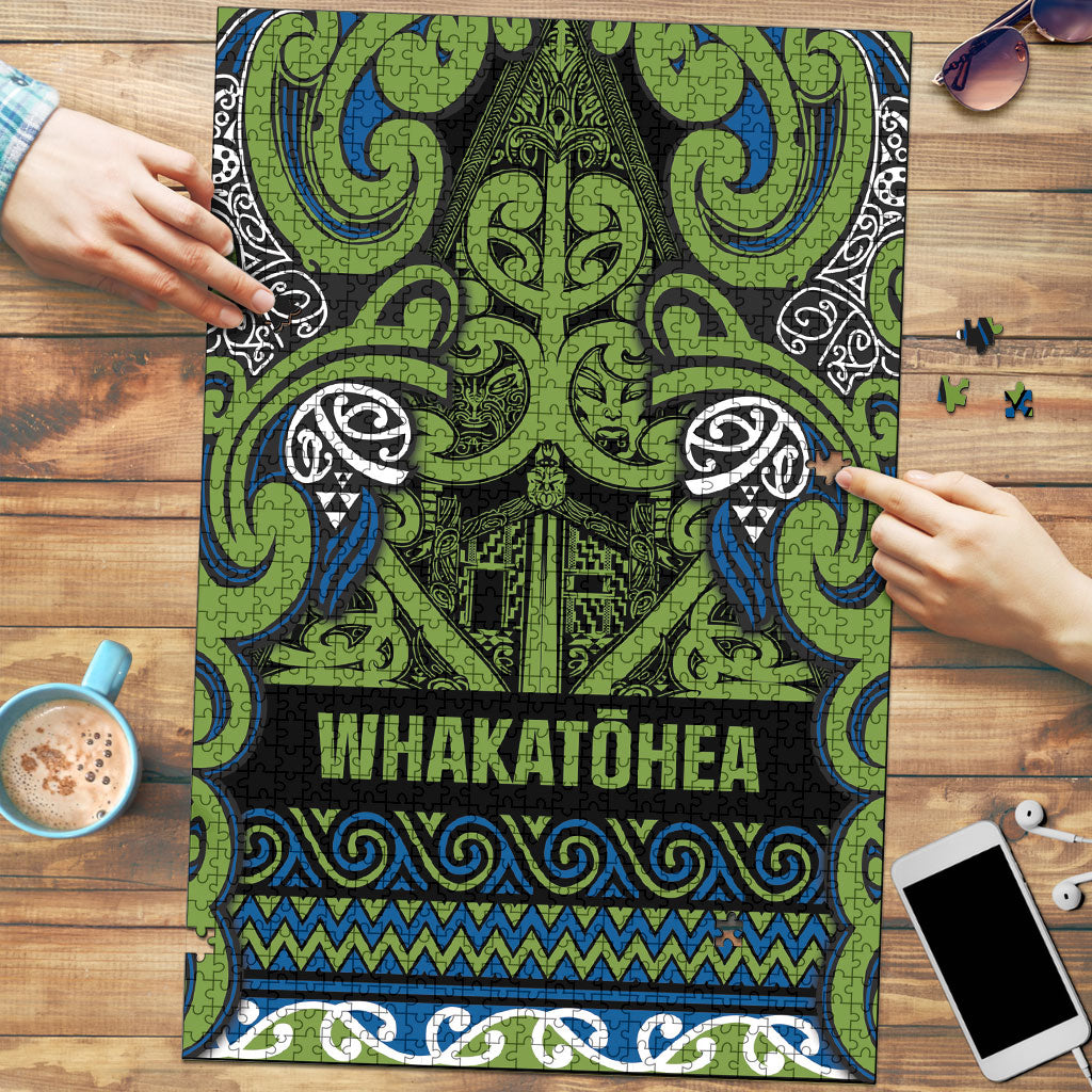Aotearoa Iwi Whakatohea Puzzle Maori Wharenui House Tribal Pattern