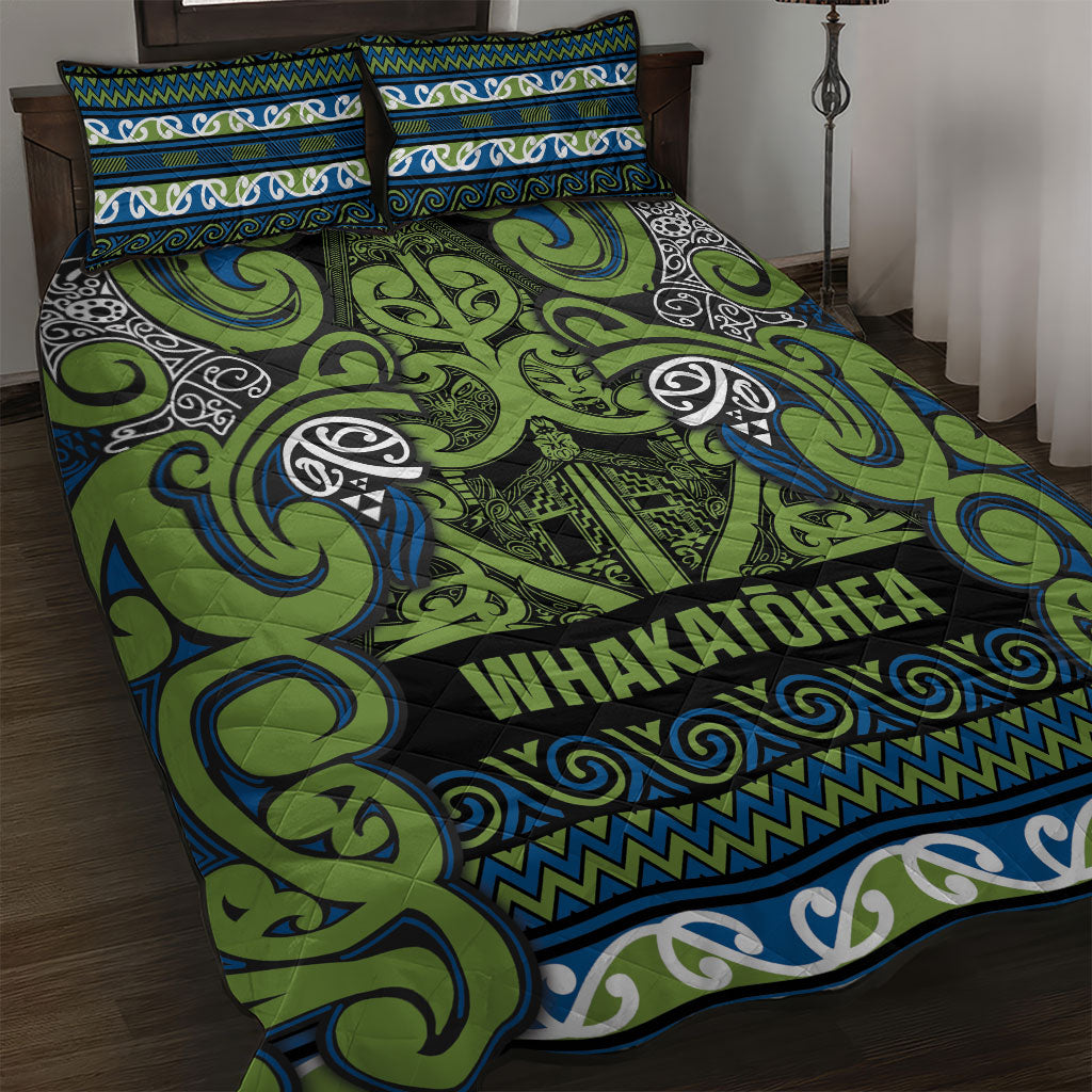 Aotearoa Iwi Whakatohea Quilt Bed Set Maori Wharenui House Tribal Pattern