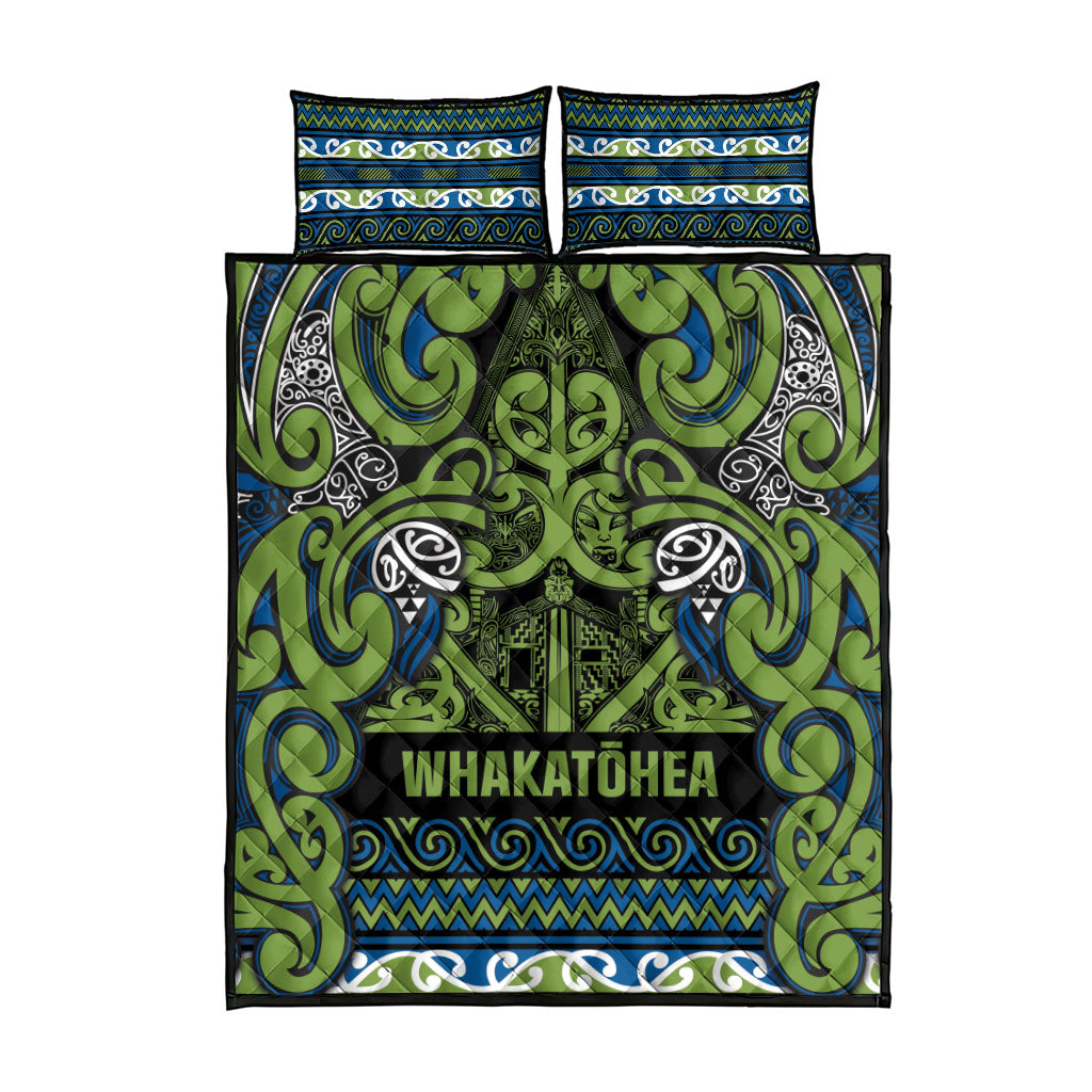 Aotearoa Iwi Whakatohea Quilt Bed Set Maori Wharenui House Tribal Pattern