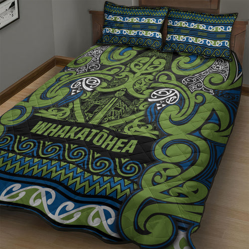 Aotearoa Iwi Whakatohea Quilt Bed Set Maori Wharenui House Tribal Pattern