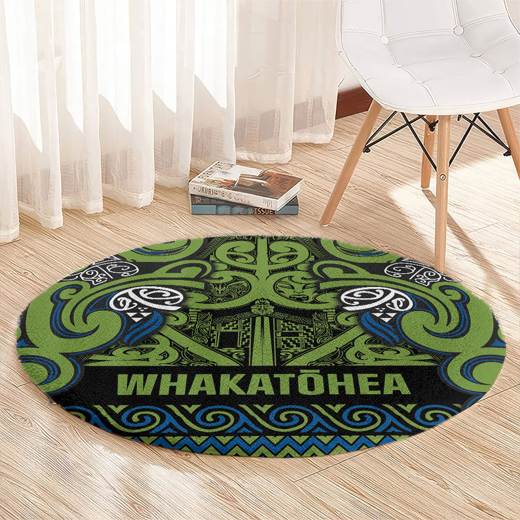Aotearoa Iwi Whakatohea Round Carpet Maori Wharenui House Tribal Pattern
