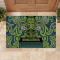 Aotearoa Iwi Whakatohea Rubber Doormat Maori Wharenui House Tribal Pattern