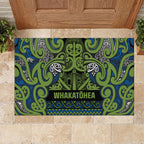 Aotearoa Iwi Whakatohea Rubber Doormat Maori Wharenui House Tribal Pattern