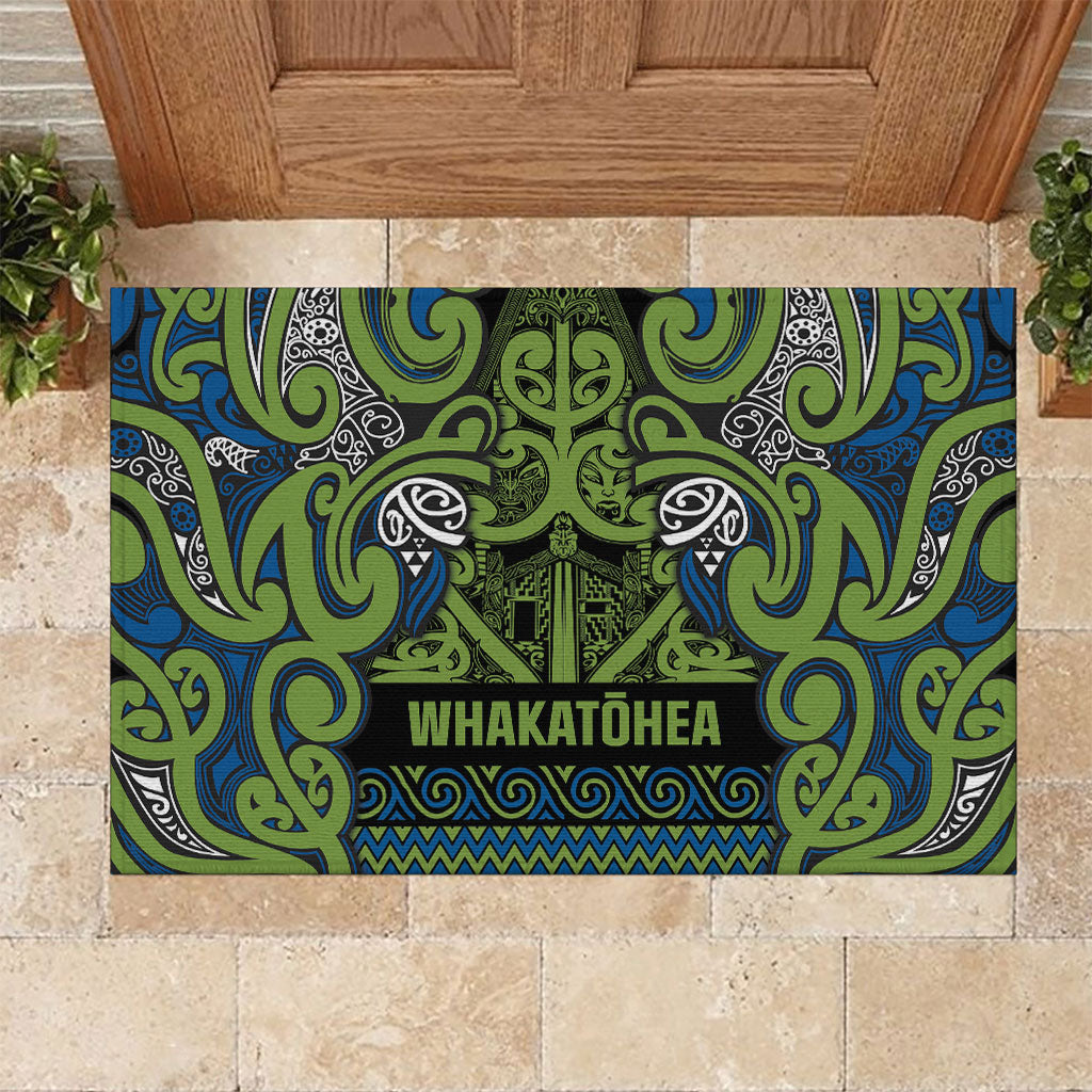 Aotearoa Iwi Whakatohea Rubber Doormat Maori Wharenui House Tribal Pattern