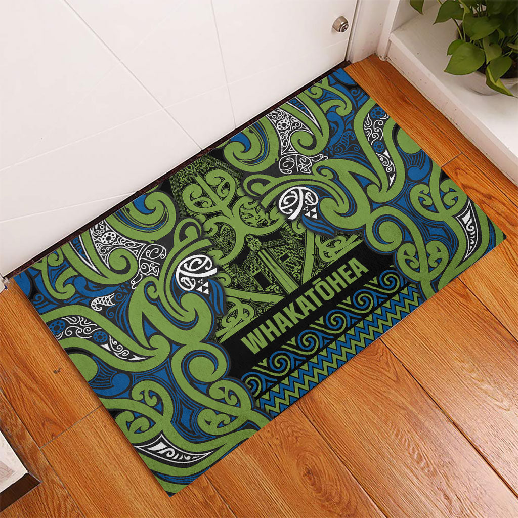 Aotearoa Iwi Whakatohea Rubber Doormat Maori Wharenui House Tribal Pattern