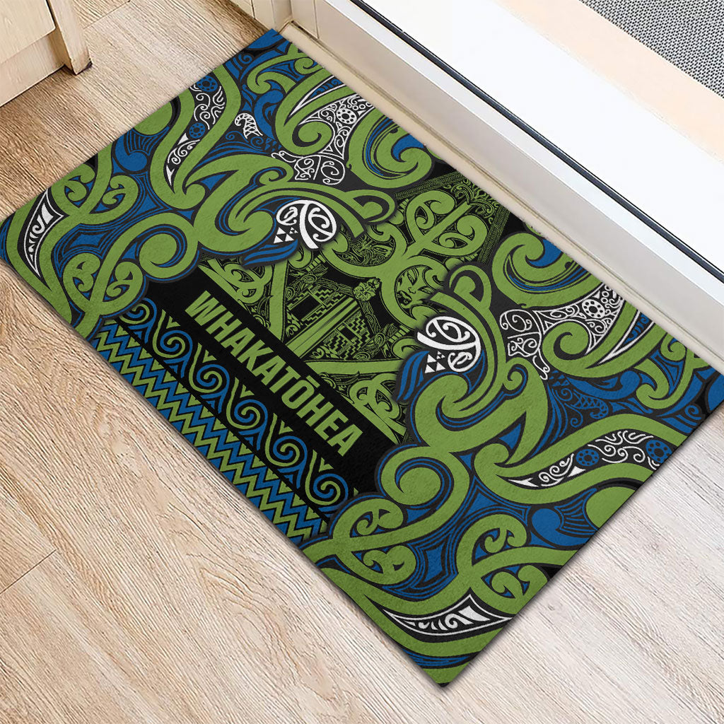 Aotearoa Iwi Whakatohea Rubber Doormat Maori Wharenui House Tribal Pattern
