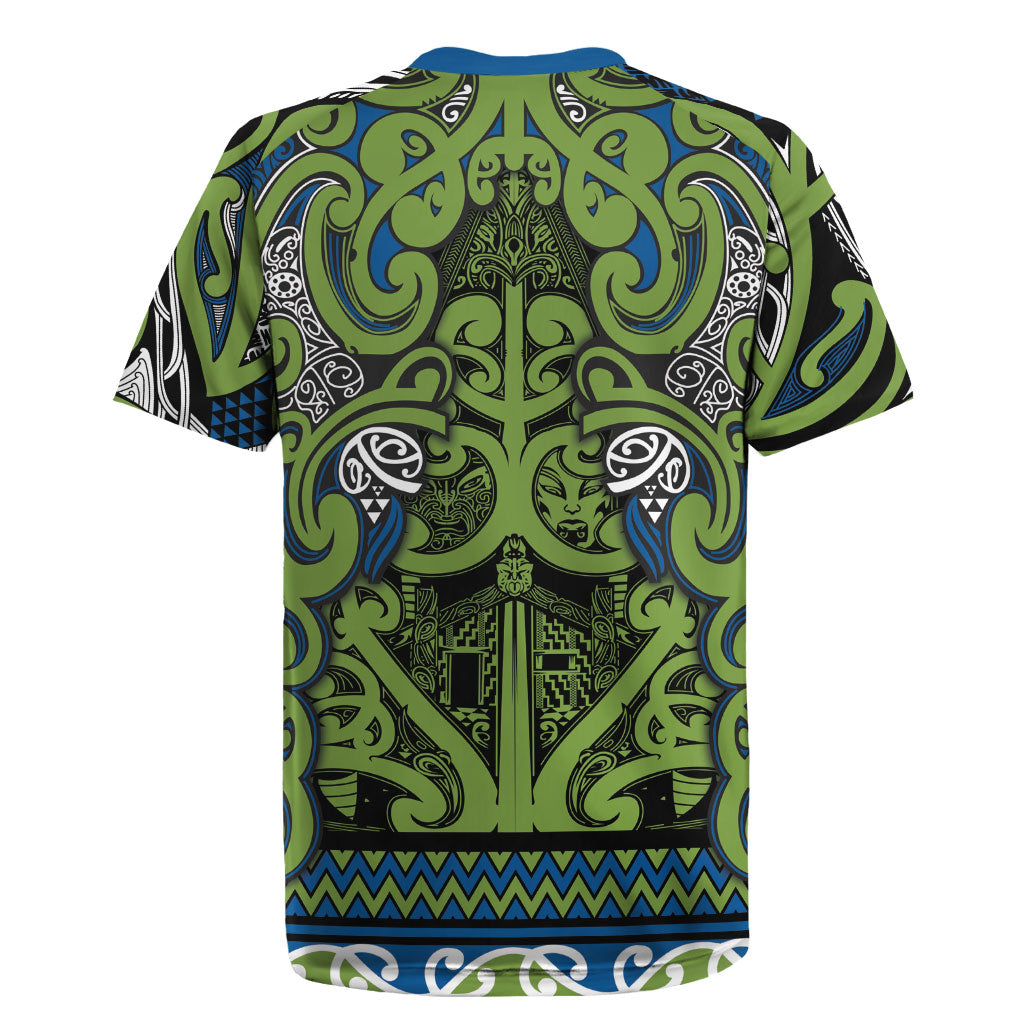 Aotearoa Iwi Whakatohea Rugby Jersey Maori Wharenui House Tribal Pattern