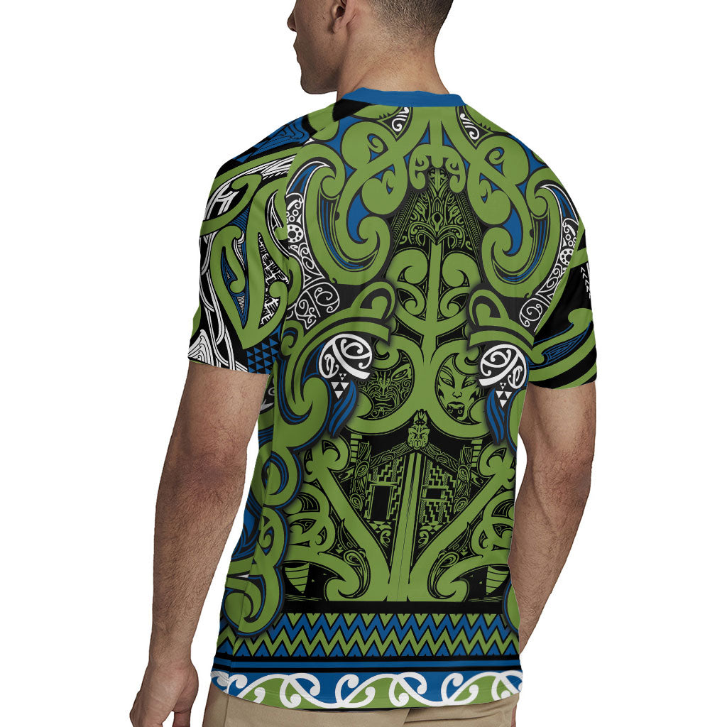 Aotearoa Iwi Whakatohea Rugby Jersey Maori Wharenui House Tribal Pattern