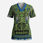 Aotearoa Iwi Whakatohea Scrub Top Maori Wharenui House Tribal Pattern