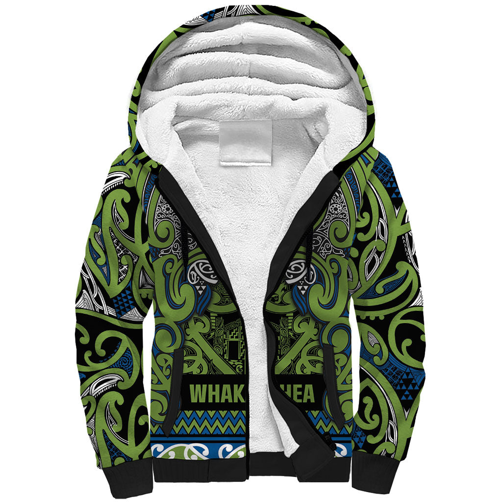 Aotearoa Iwi Whakatohea Sherpa Hoodie Maori Wharenui House Tribal Pattern