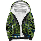 Aotearoa Iwi Whakatohea Sherpa Hoodie Maori Wharenui House Tribal Pattern
