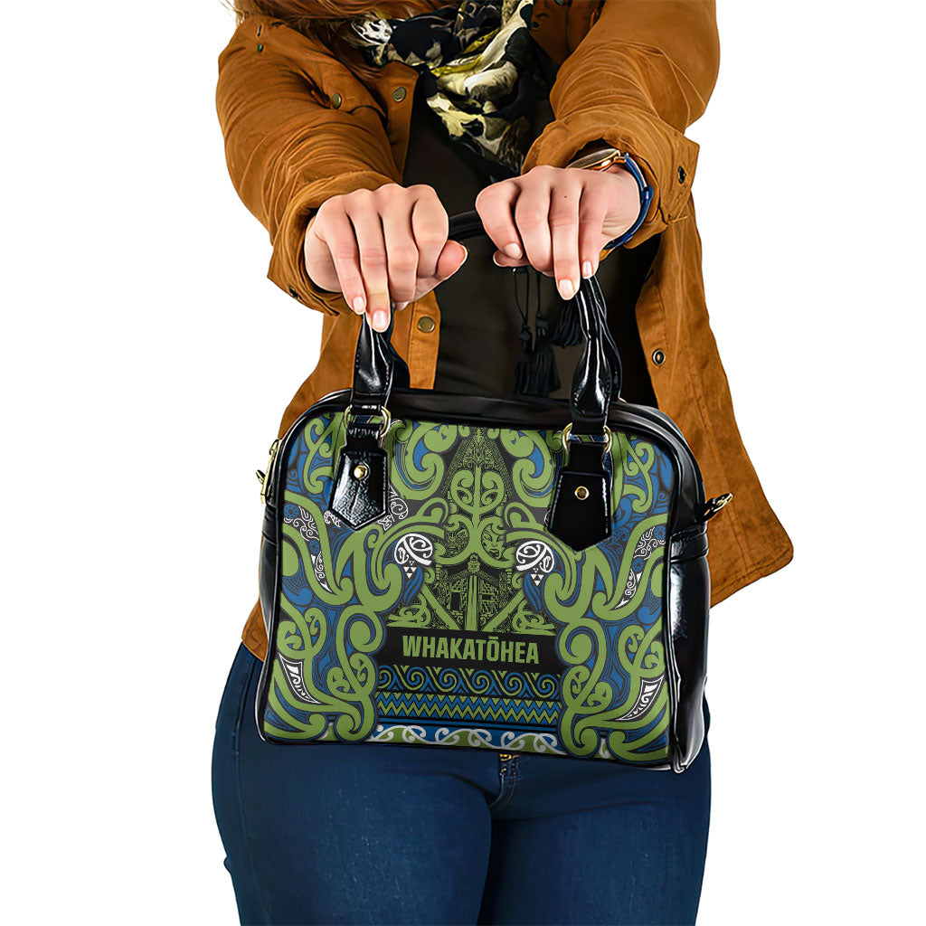 Aotearoa Iwi Whakatohea Shoulder Handbag Maori Wharenui House Tribal Pattern