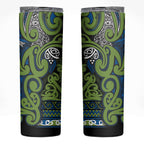 Aotearoa Iwi Whakatohea Skinny Tumbler Maori Wharenui House Tribal Pattern