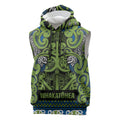 Aotearoa Iwi Whakatohea Sleeveless Hoodie Maori Wharenui House Tribal Pattern