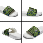 Aotearoa Iwi Whakatohea Slide Sandals Maori Wharenui House Tribal Pattern