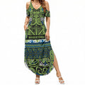 Aotearoa Iwi Whakatohea Summer Maxi Dress Maori Wharenui House Tribal Pattern