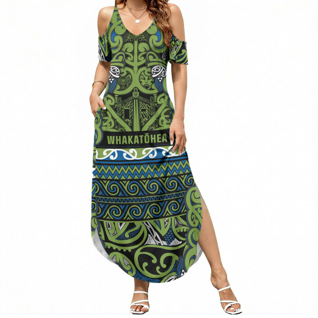 Aotearoa Iwi Whakatohea Summer Maxi Dress Maori Wharenui House Tribal Pattern