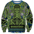 Aotearoa Iwi Whakatohea Sweatshirt Maori Wharenui House Tribal Pattern