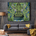 Aotearoa Iwi Whakatohea Tapestry Maori Wharenui House Tribal Pattern