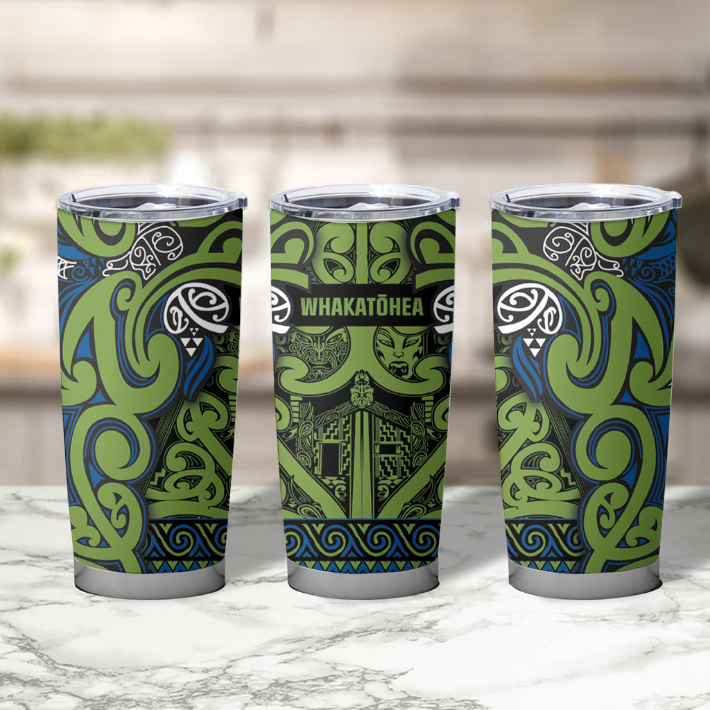 Aotearoa Iwi Whakatohea Tumbler Cup Maori Wharenui House Tribal Pattern