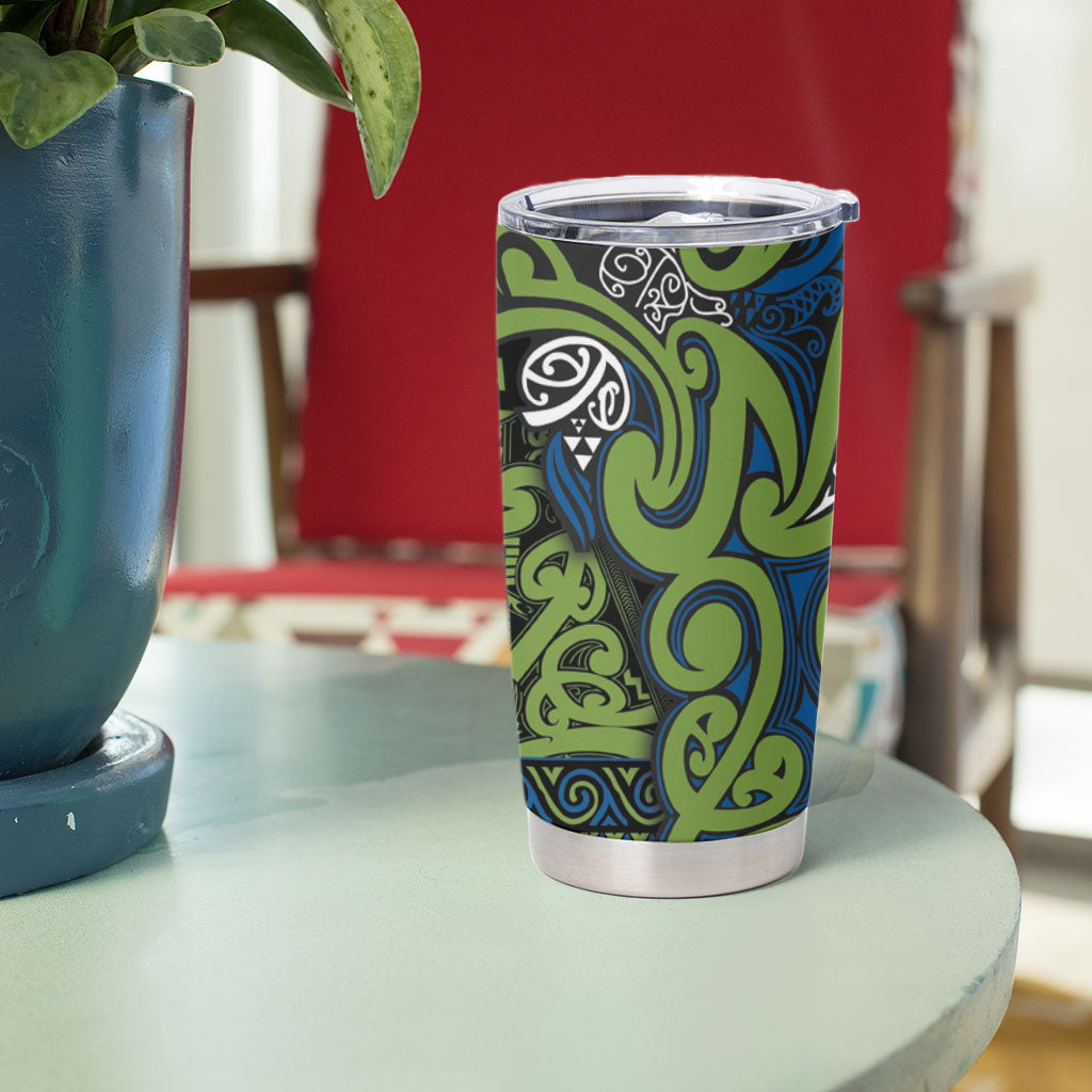 Aotearoa Iwi Whakatohea Tumbler Cup Maori Wharenui House Tribal Pattern