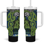 Aotearoa Iwi Whakatohea Tumbler With Handle Maori Wharenui House Tribal Pattern