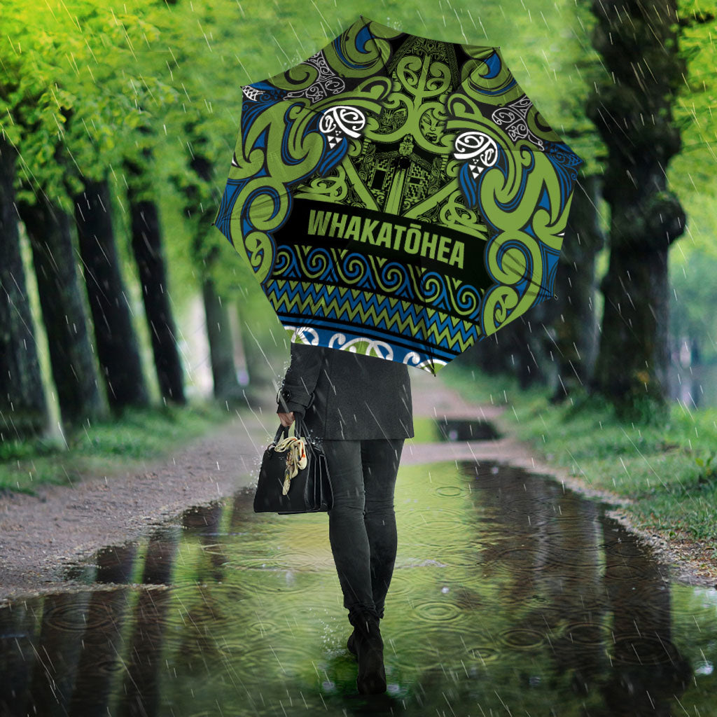 Aotearoa Iwi Whakatohea Umbrella Maori Wharenui House Tribal Pattern