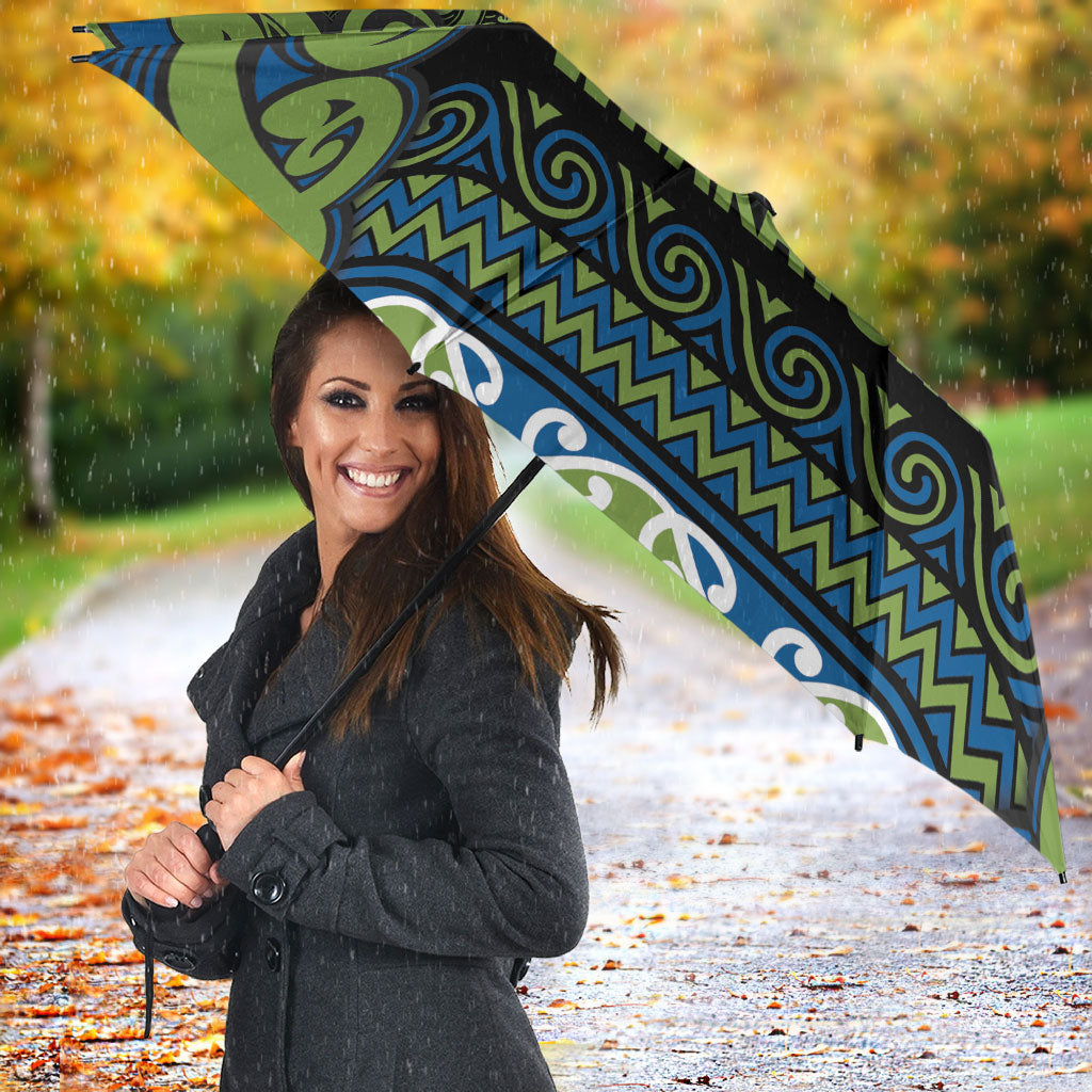 Aotearoa Iwi Whakatohea Umbrella Maori Wharenui House Tribal Pattern