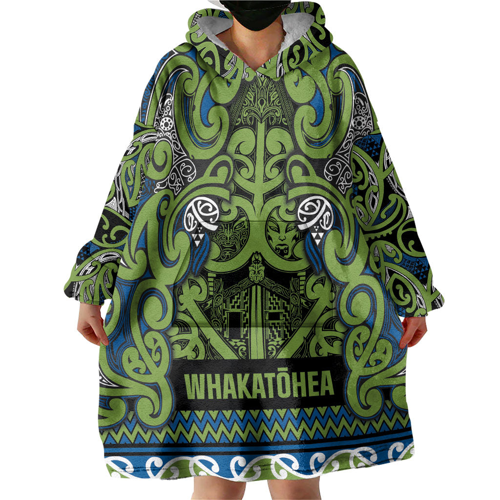 Aotearoa Iwi Whakatohea Wearable Blanket Hoodie Maori Wharenui House Tribal Pattern