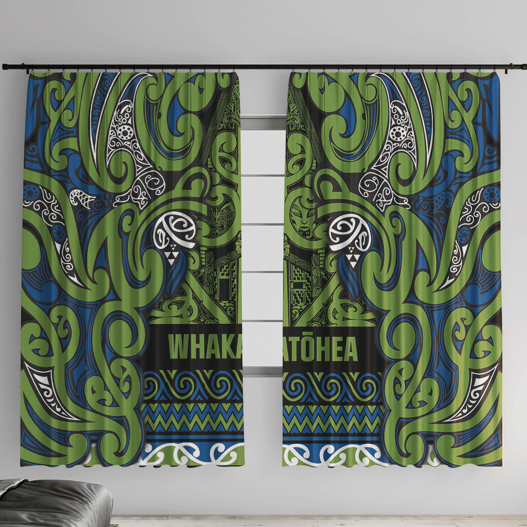 Aotearoa Iwi Whakatohea Window Curtain Maori Wharenui House Tribal Pattern