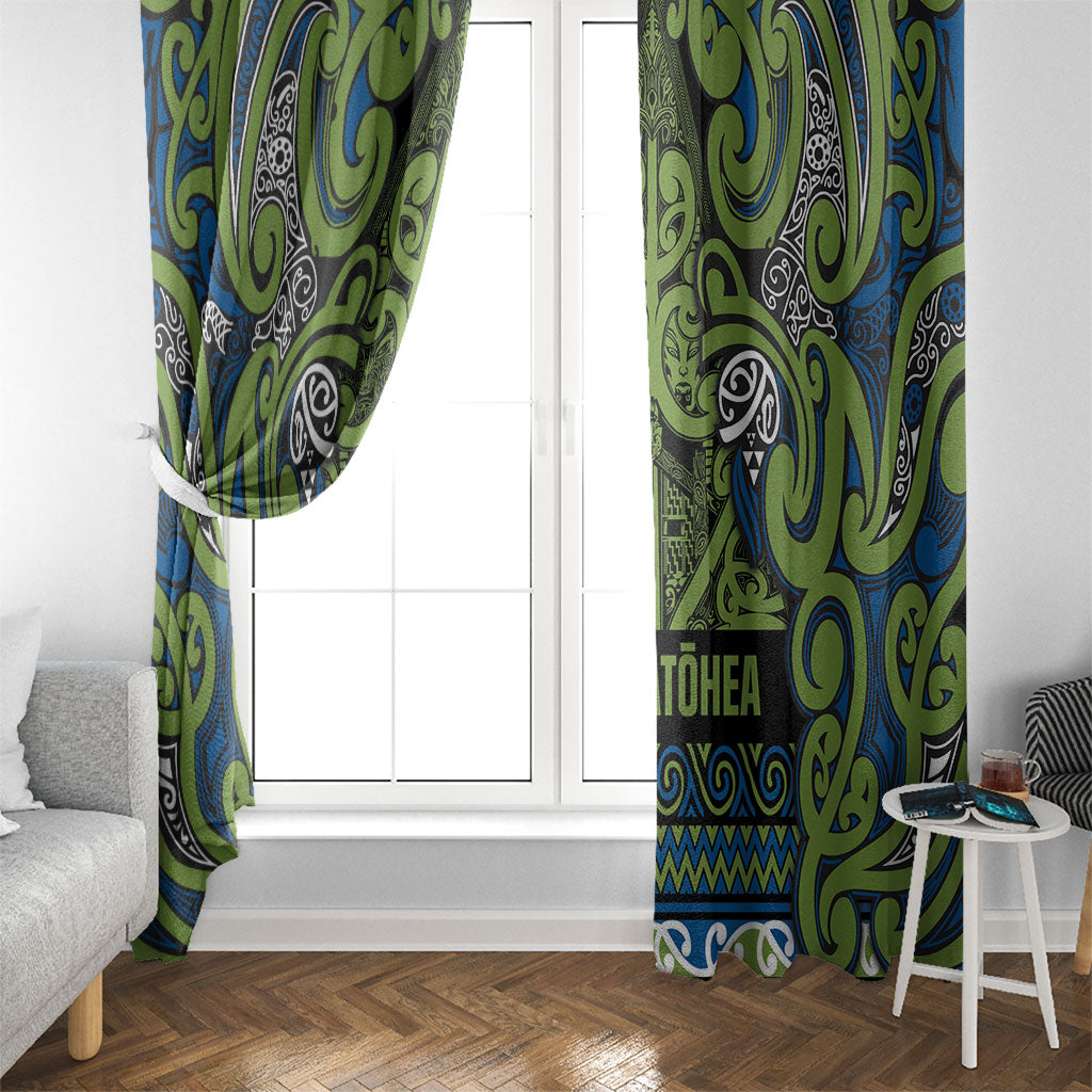 Aotearoa Iwi Whakatohea Window Curtain Maori Wharenui House Tribal Pattern