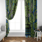 Aotearoa Iwi Whakatohea Window Curtain Maori Wharenui House Tribal Pattern