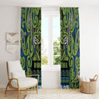 Aotearoa Iwi Whakatohea Window Curtain Maori Wharenui House Tribal Pattern