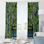 Aotearoa Iwi Whakatohea Window Curtain Maori Wharenui House Tribal Pattern