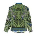 Aotearoa Iwi Whakatohea Women Casual Shirt Maori Wharenui House Tribal Pattern