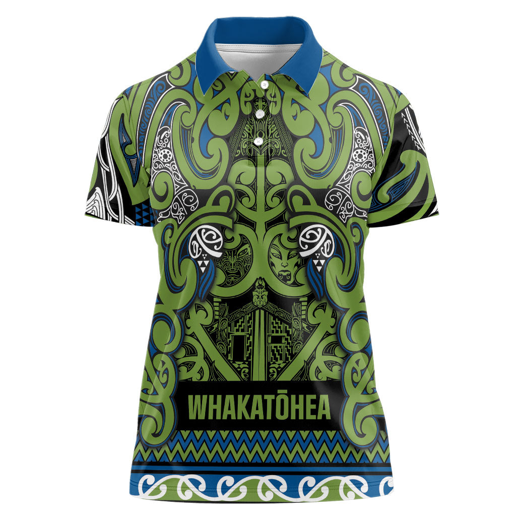 Aotearoa Iwi Whakatohea Women Polo Shirt Maori Wharenui House Tribal Pattern