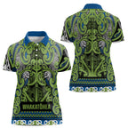 Aotearoa Iwi Whakatohea Women Polo Shirt Maori Wharenui House Tribal Pattern