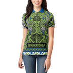 Aotearoa Iwi Whakatohea Women Polo Shirt Maori Wharenui House Tribal Pattern
