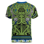 Aotearoa Iwi Whakatohea Women V-Neck T-Shirt Maori Wharenui House Tribal Pattern
