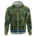 Aotearoa Iwi Whakatohea Zip Hoodie Maori Wharenui House Tribal Pattern