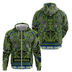 Aotearoa Iwi Whakatohea Zip Hoodie Maori Wharenui House Tribal Pattern