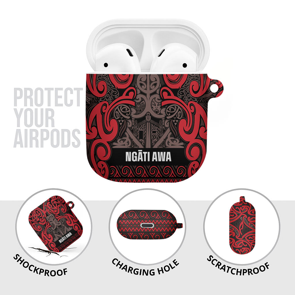 Aotearoa Iwi Ngati Awa AirPods Case Maori Wharenui House Tribal Pattern