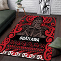 Aotearoa Iwi Ngati Awa Area Rug Maori Wharenui House Tribal Pattern