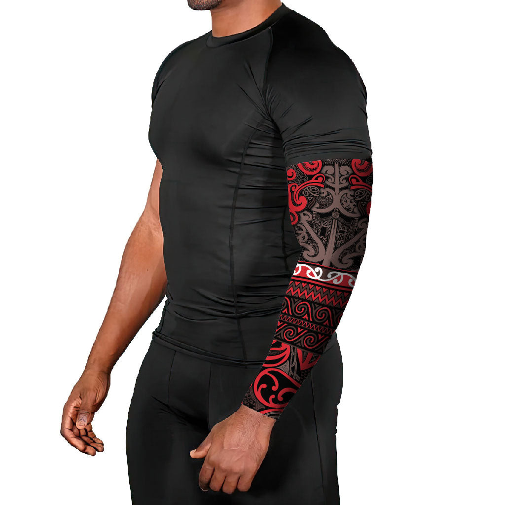 Aotearoa Iwi Ngati Awa Arm Sleeves Maori Wharenui House Tribal Pattern