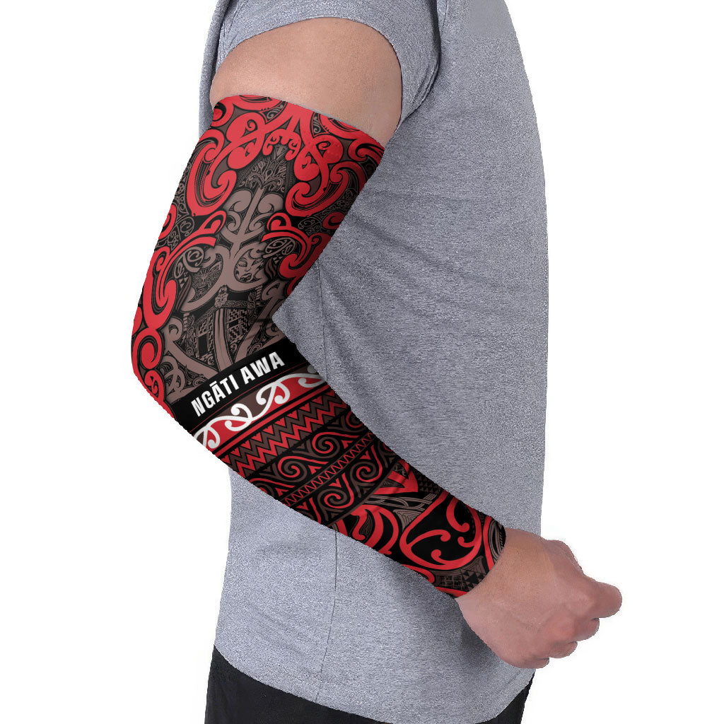 Aotearoa Iwi Ngati Awa Arm Sleeves Maori Wharenui House Tribal Pattern