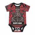 Aotearoa Iwi Ngati Awa Baby Onesie Maori Wharenui House Tribal Pattern