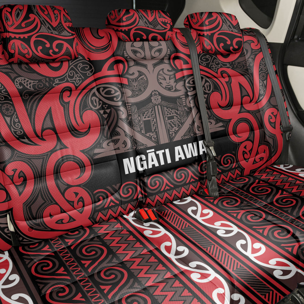 Aotearoa Iwi Ngati Awa Back Car Seat Cover Maori Wharenui House Tribal Pattern
