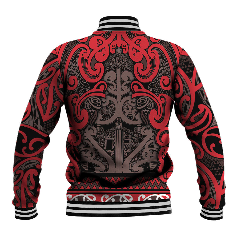Aotearoa Iwi Ngati Awa Baseball Jacket Maori Wharenui House Tribal Pattern