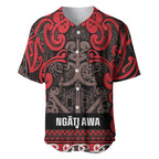 Aotearoa Iwi Ngati Awa Baseball Jersey Maori Wharenui House Tribal Pattern
